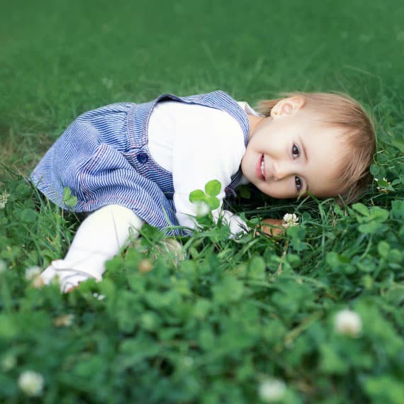 Toddler in the grass